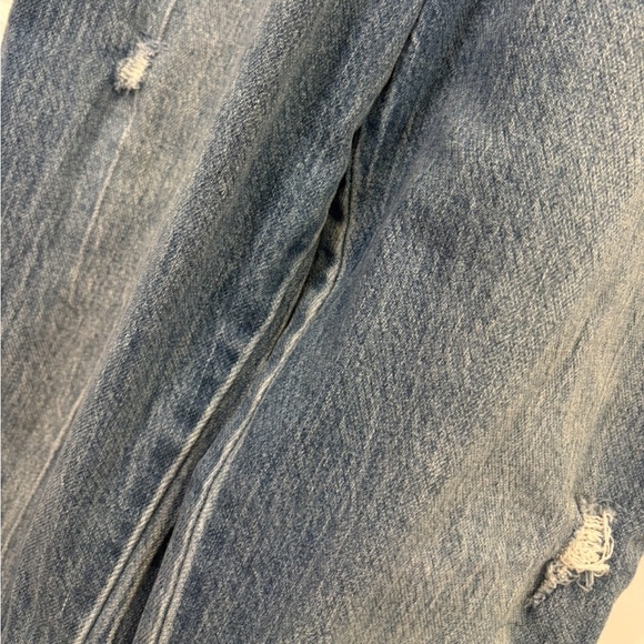 Cat & Jack Unisex Kids Distressed Blue Denim Bib Straight Overalls Size XL (14) - Picture 10 of 13